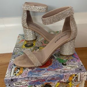 Jeffrey Campbell Laura Crystal Strap Sandal SZ 6